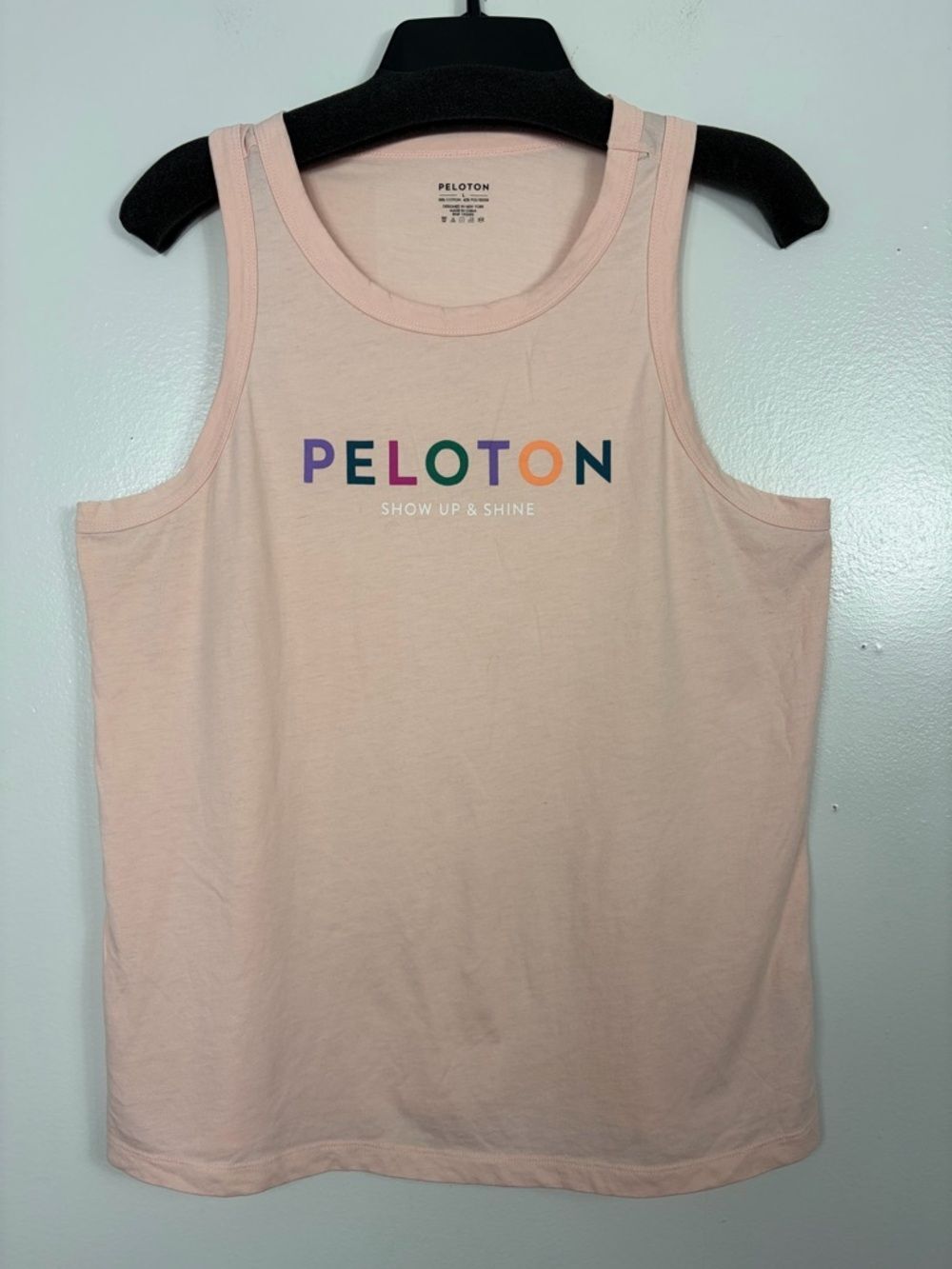 Peloton Women’s Pink Logo Tank Top - Show Up & Shine sz L